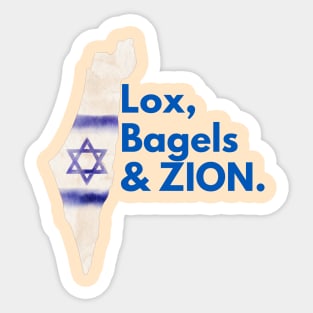 Lox, Bagels & Zion Sticker
